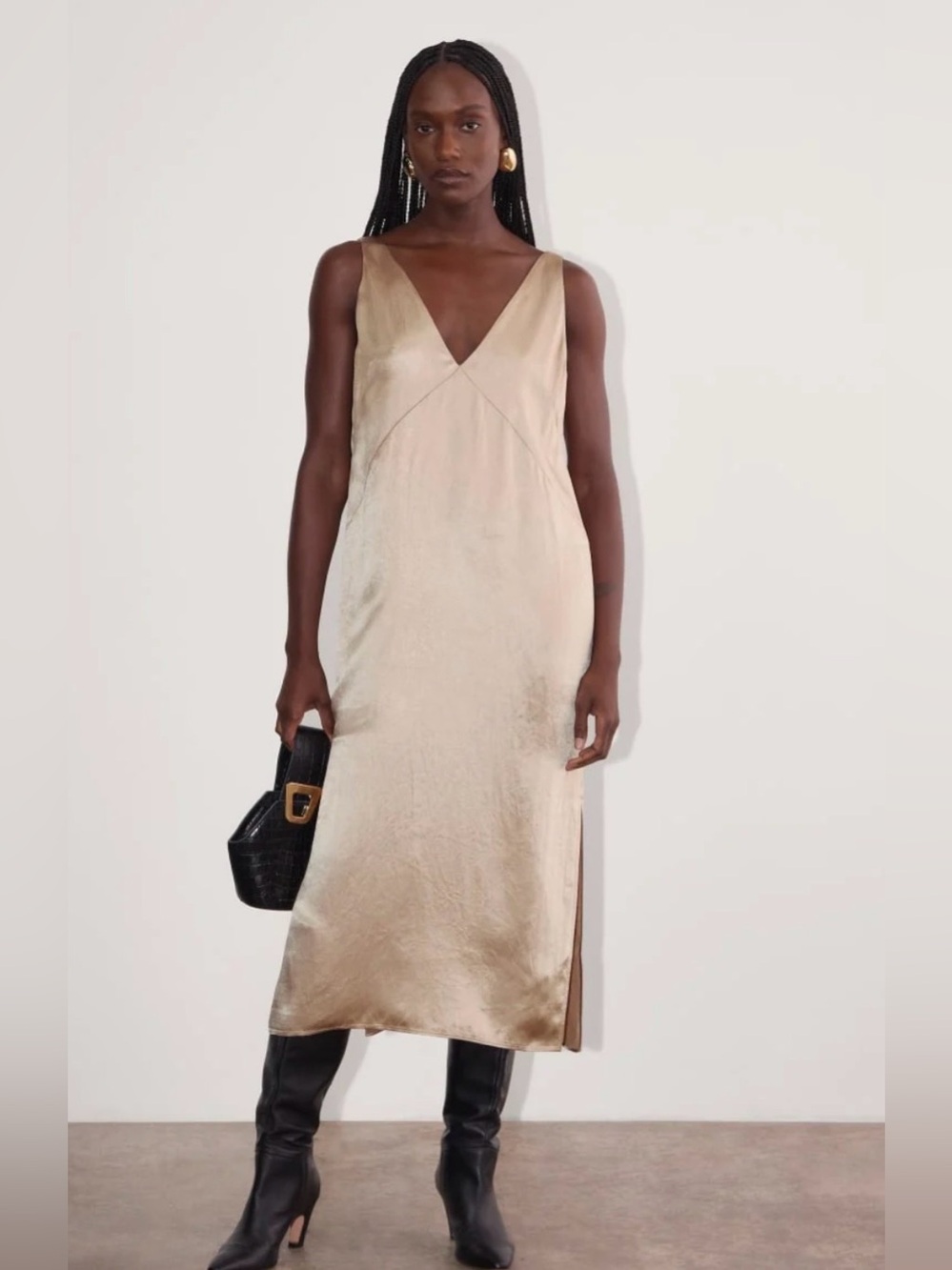 NWT Everlane Satin Slip Dress Size 0